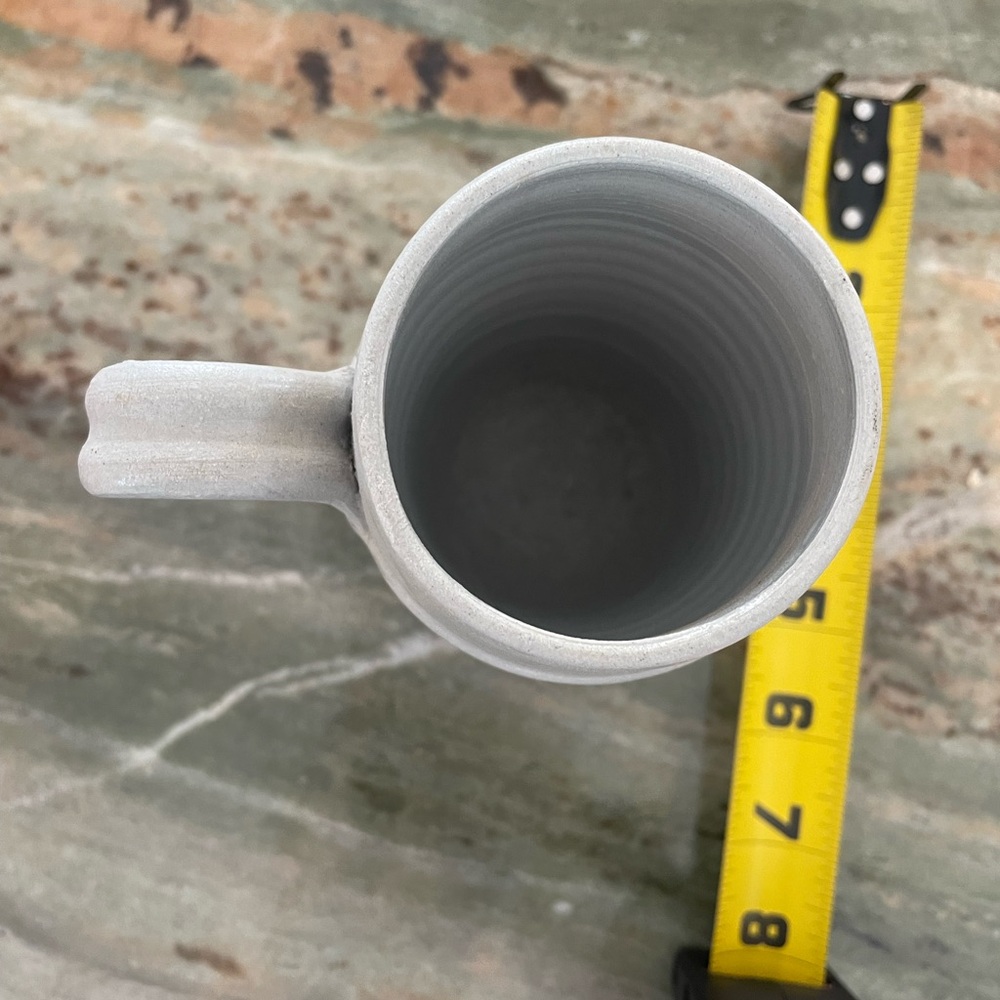 Williamsburg Pottery Salt Glazed Blue Leaf Design Coffee Mug - Picture 6 of 6